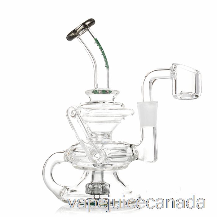 Vape Canada Ooze Rip Tide Mini Recycler Dab Rig Midnight Wave (Clear / Black)